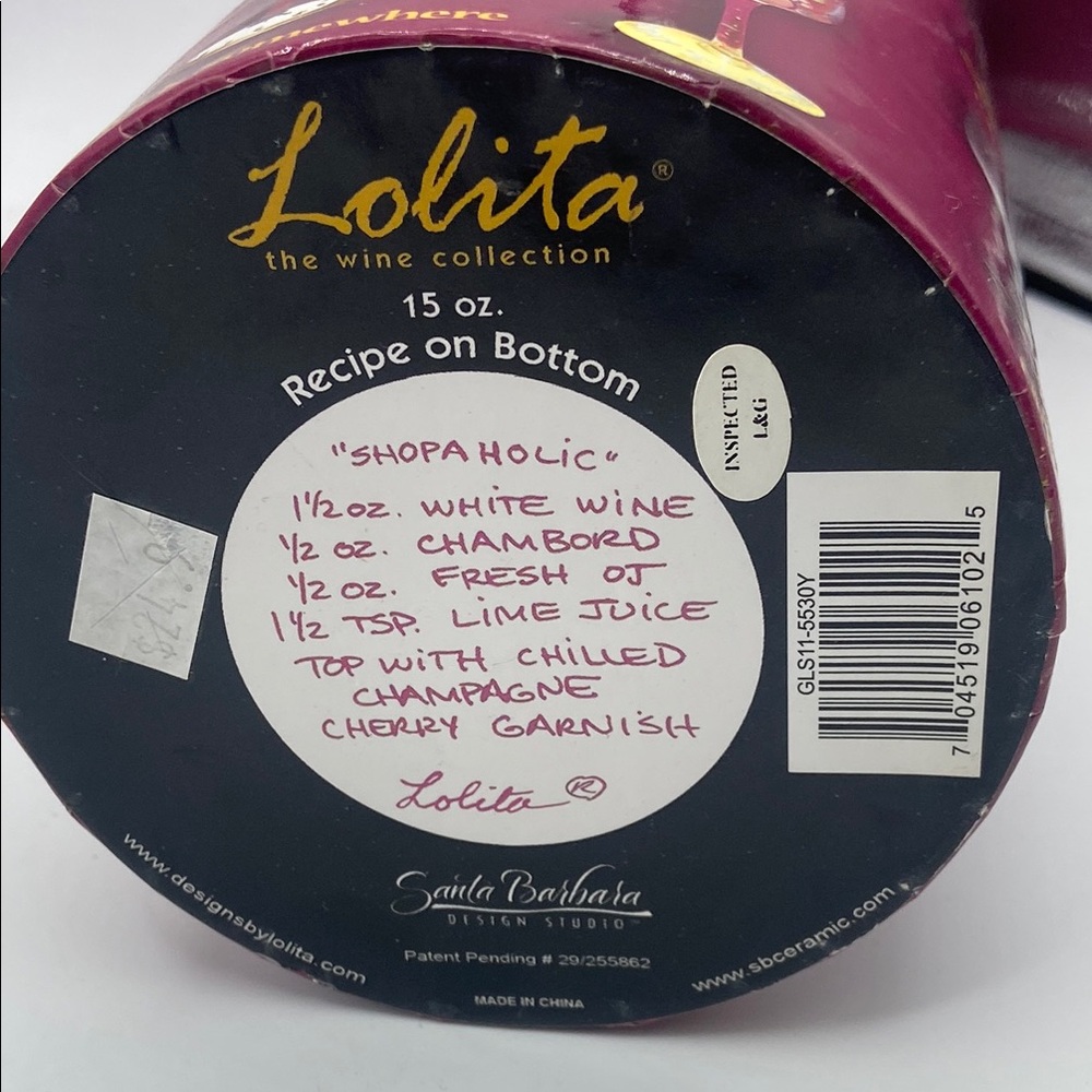 Lolita Shopaholic Multicolor Wine Glass - Picture 8 of 8